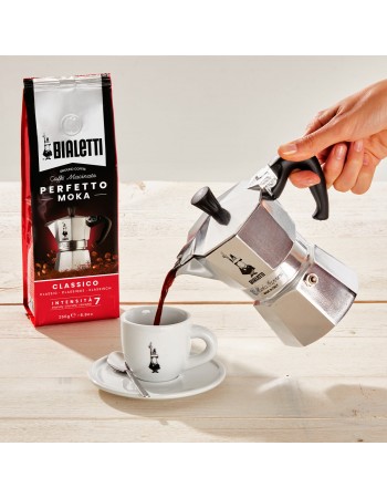 Bialetti Moka Express Hob Espresso Coffee Maker, 2 Cups, Silver