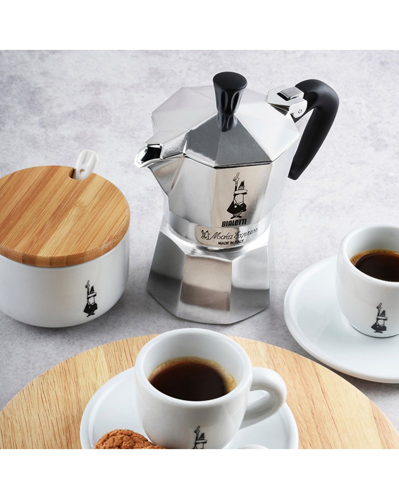 Bialetti Moka Express Hob Espresso Coffee Maker, 2 Cups, Silver