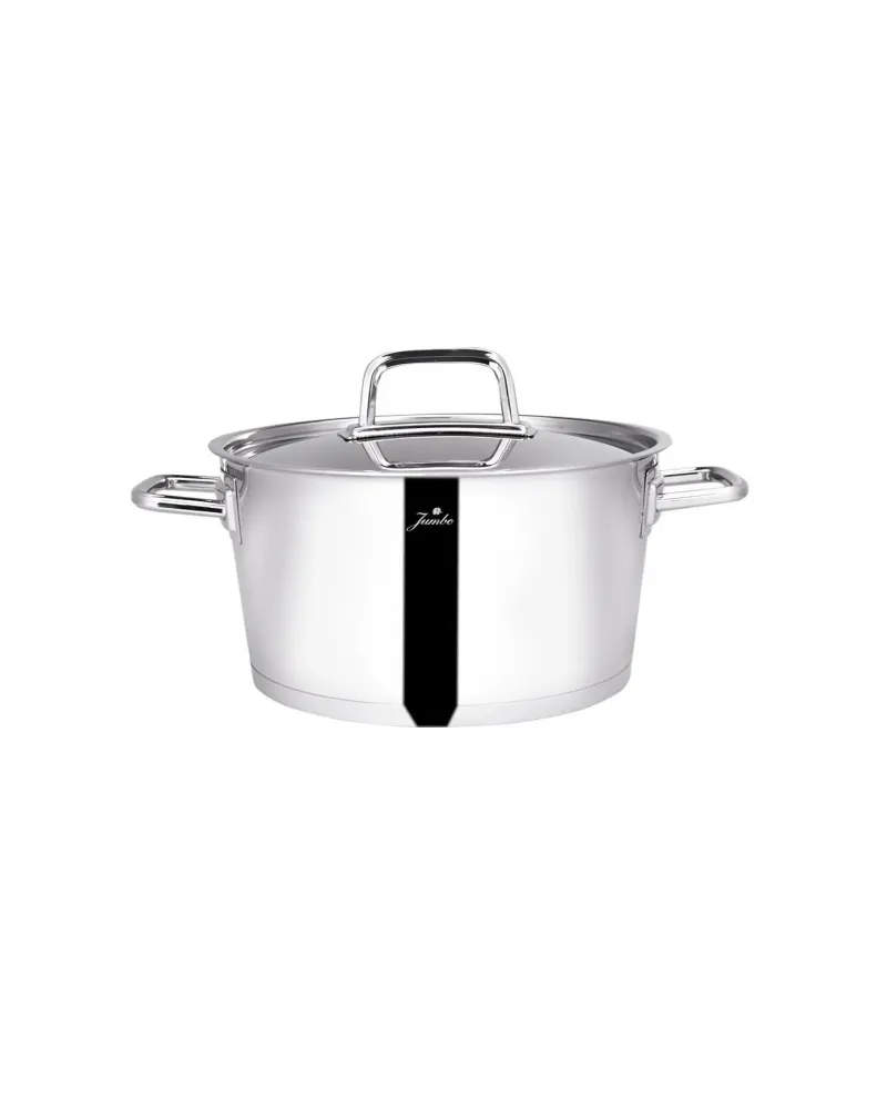 Jumbo Felix 8-Piece Stainless Steel Induction Cookware Set, Silver