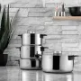 Jumbo Infinity 8-Piece 3Ply Stainless Steel Induction Cookware Set, Silver