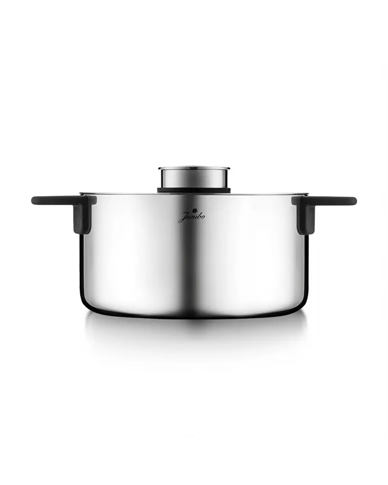 Jumbo Infinity 8-Piece 3Ply Stainless Steel Induction Cookware Set, Silver