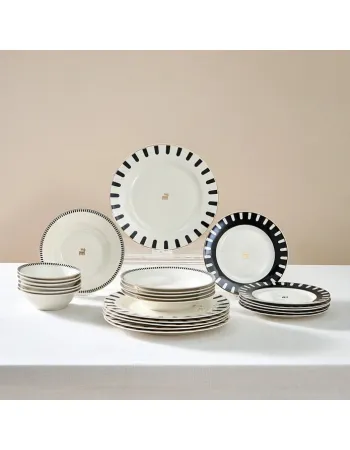Karaca 50th Anniversary Collection Korea 24-Piece Bone China Dinner Set for 6 People, Multi