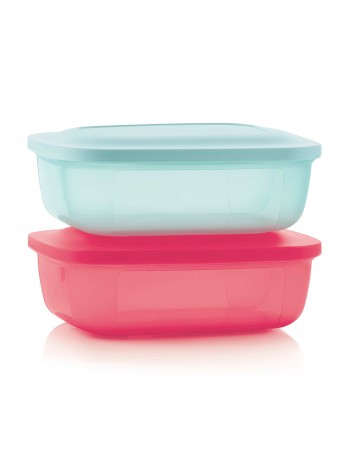 Tupperware 2 Piece Plastic Fridge Storage Containers, 500ml, Multi