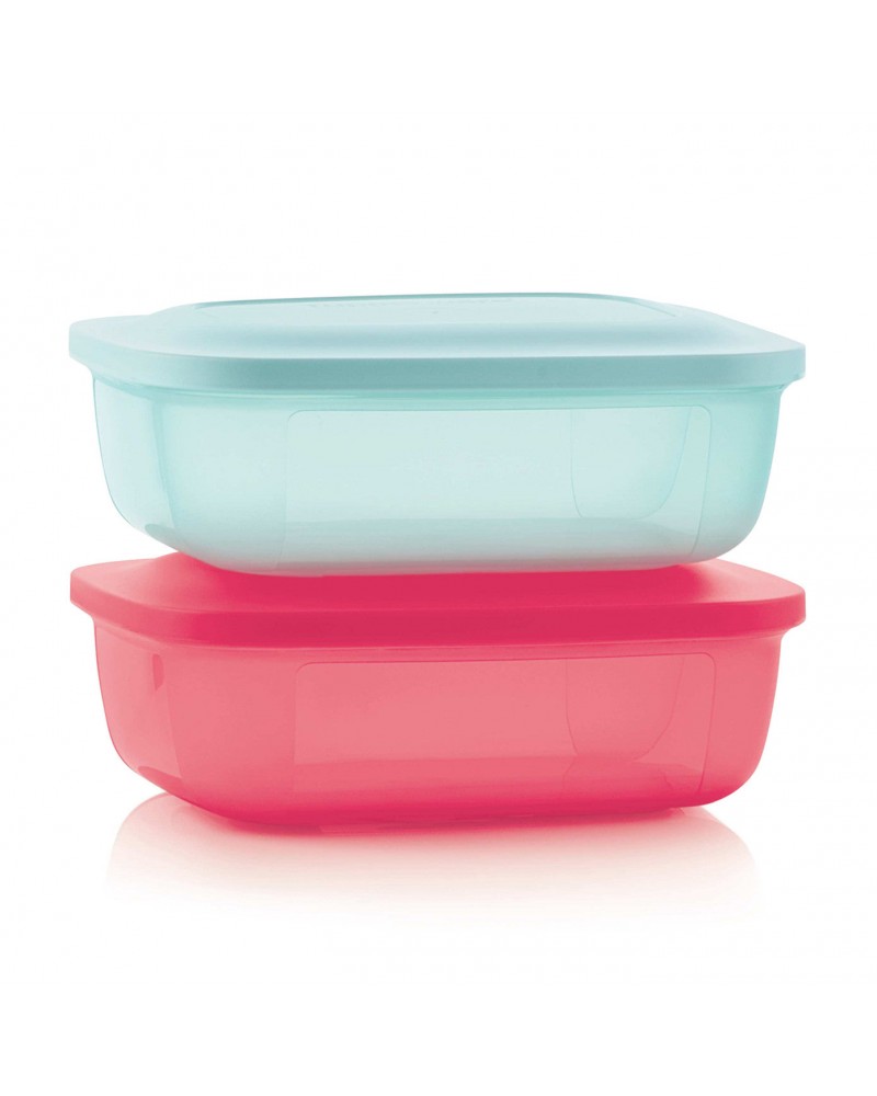 Tupperware 2 Piece Plastic Fridge Storage Containers, 500ml, Multi