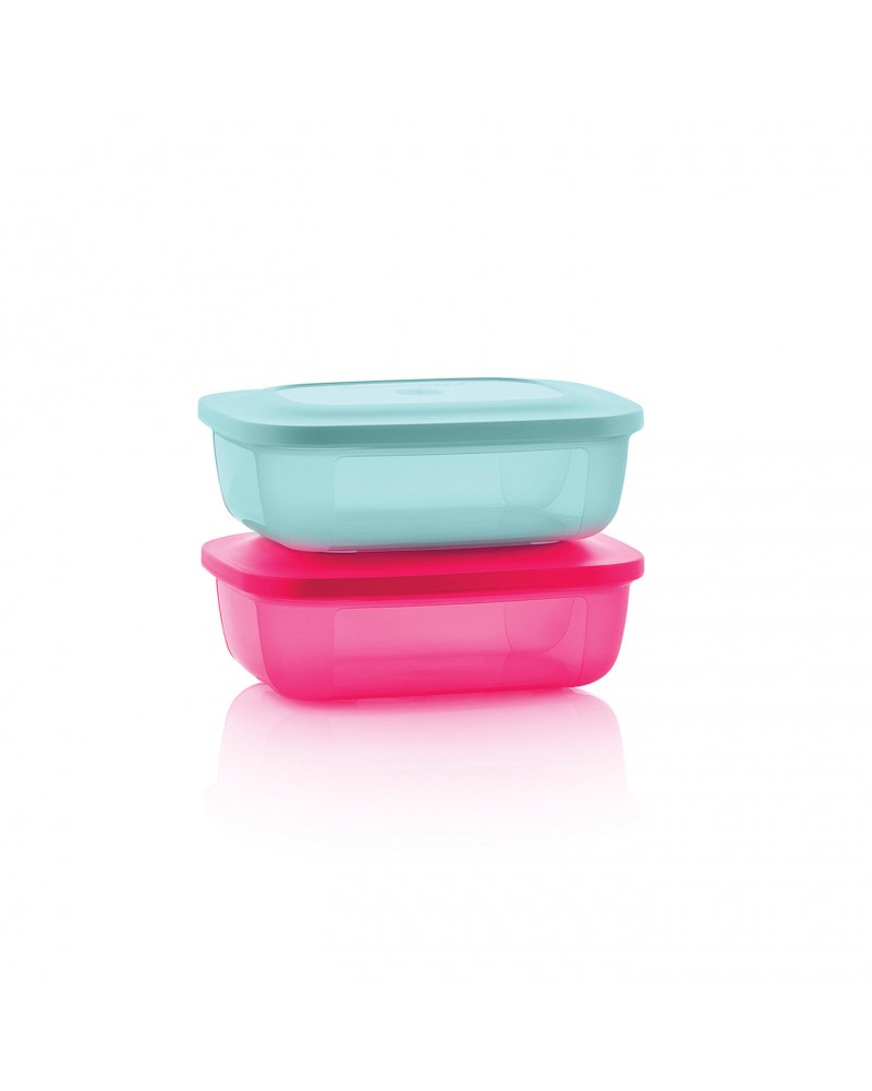 Tupperware 2 Piece Plastic Fridge Storage Containers, 500ml, Multi