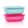 Tupperware 2 Piece Plastic Fridge Storage Containers, 500ml, Multi