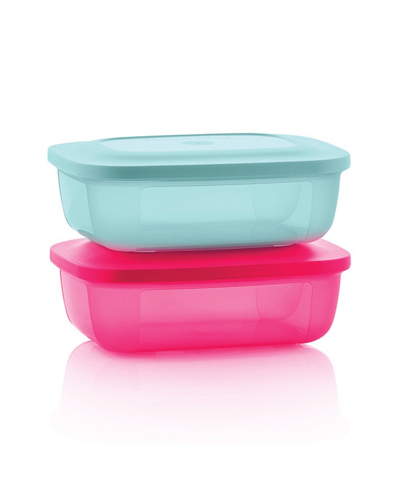 Tupperware 2 Piece Plastic Fridge Storage Containers, 500ml, Multi