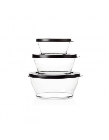 Tupperware Black Eco+ Royal Plastic Storage Container, 290ml, Black