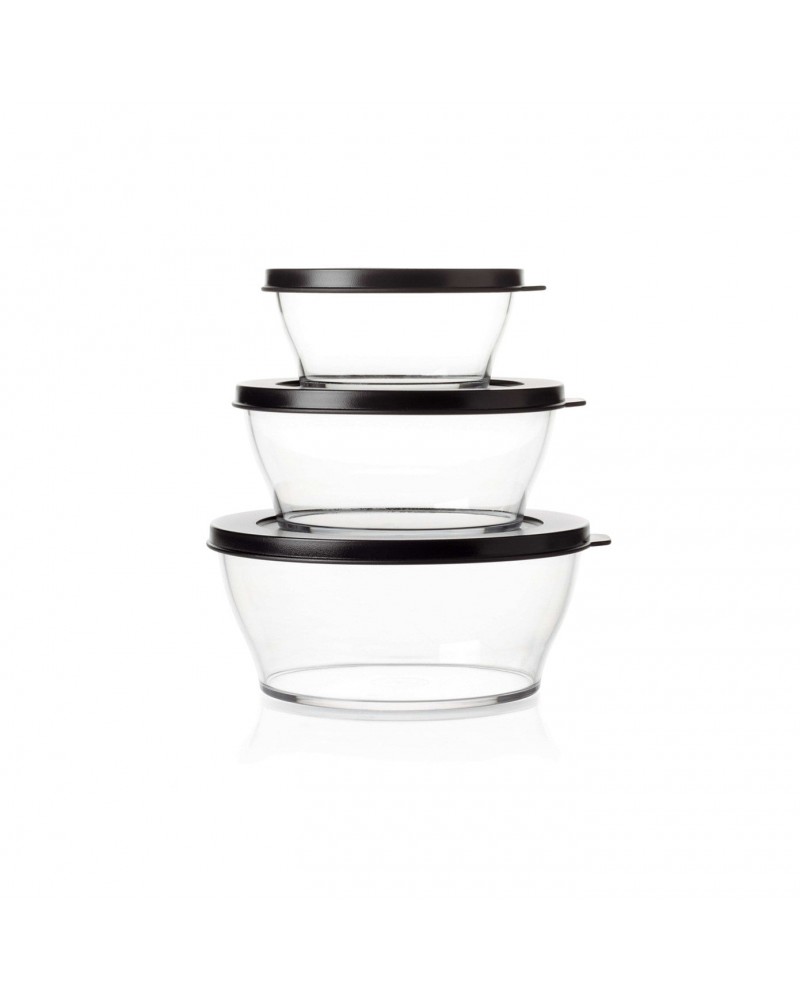 Tupperware Black Eco+ Royal Plastic Storage Container, 290ml, Black