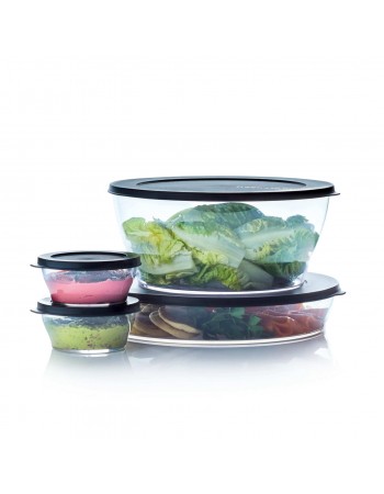 Tupperware Black Eco+ Royal Plastic Storage Container, 290ml, Black