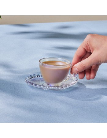 Karaca Rory Glass Espresso Turkish Coffee Cup, 80ml, Clear