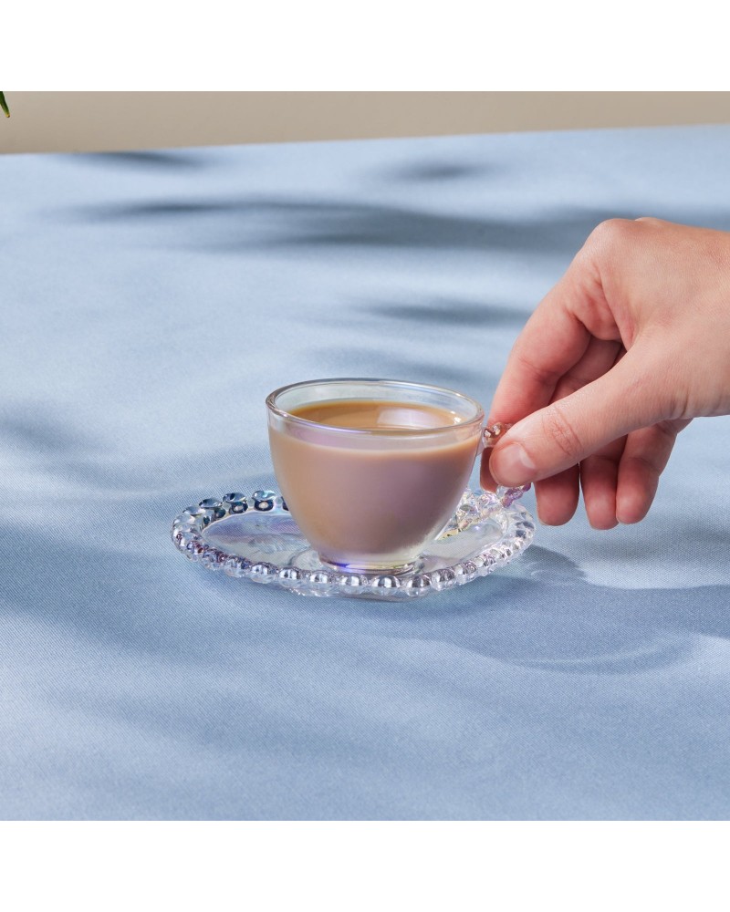 Karaca Rory Glass Espresso Turkish Coffee Cup, 80ml, Clear