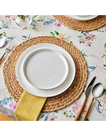Karaca Salvare 18-Piece Bone China Dinner Set for 6 People, White