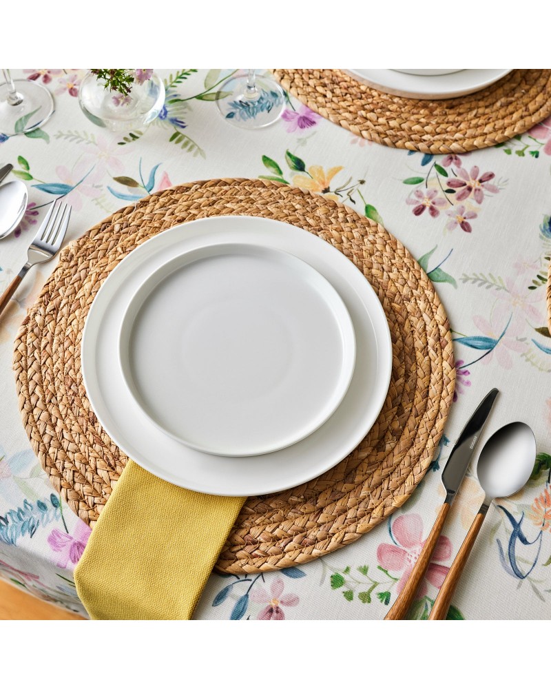 Karaca Salvare 18-Piece Bone China Dinner Set for 6 People, White