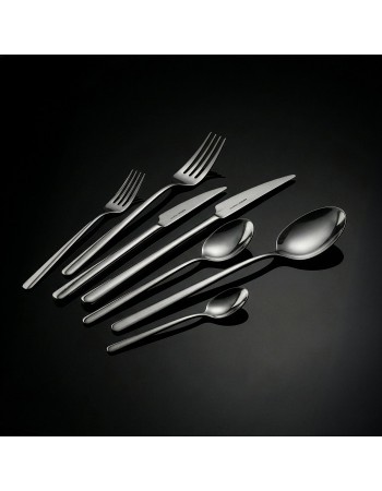 Karaca Boreas 84-Piece Stainless Steel Cutlery Set for 12 People, Silver