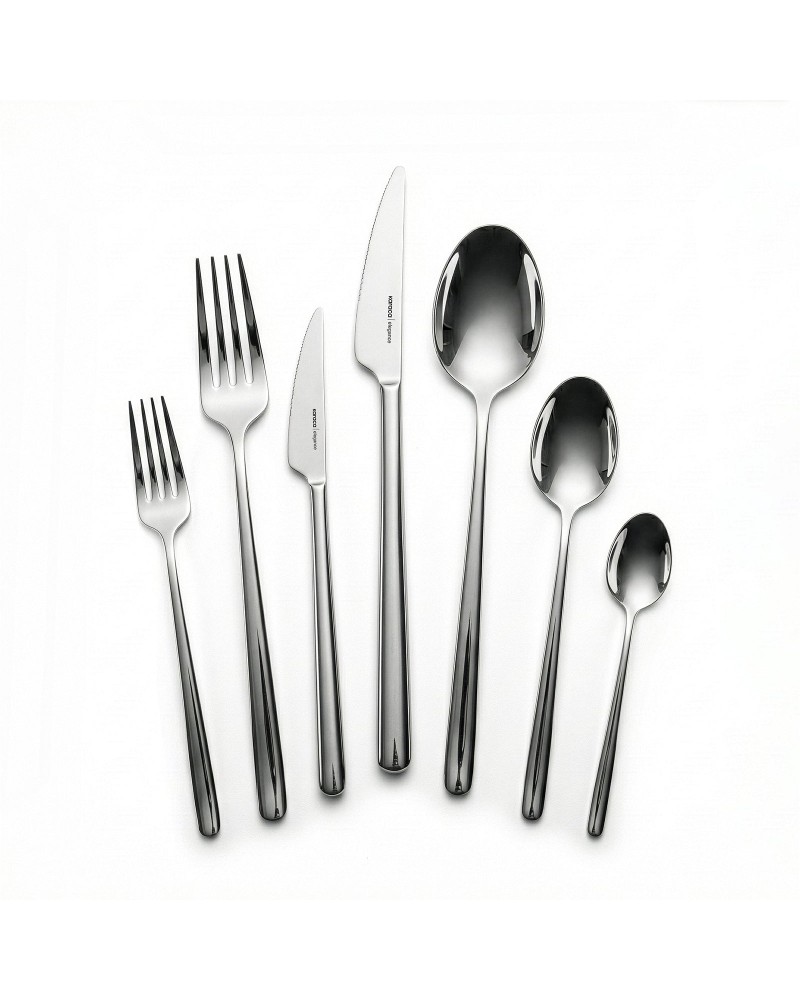 Karaca Boreas 84-Piece Stainless Steel Cutlery Set for 12 People, Silver