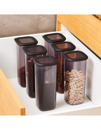 Karaca Rise 9-Piece Storage Container, Anthratice