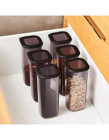 Karaca Rise 9-Piece Storage Container, Anthratice