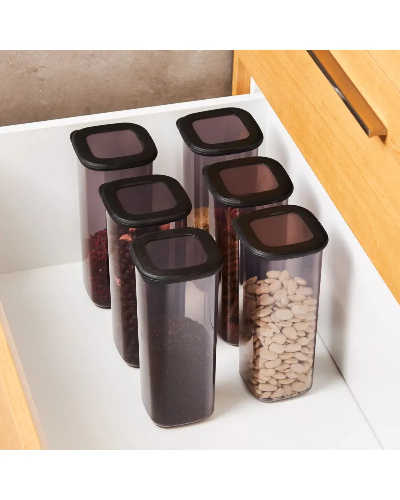Karaca Rise 9-Piece Storage Container, Anthratice
