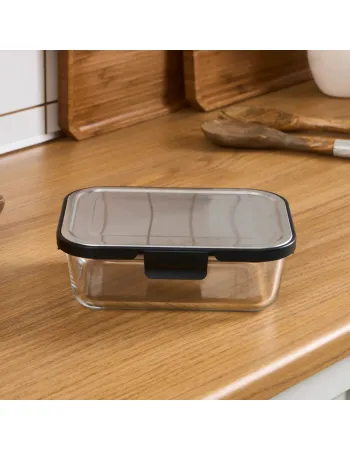 Karaca Vera Storage Container with Metal Lid, 1500ml, Clear