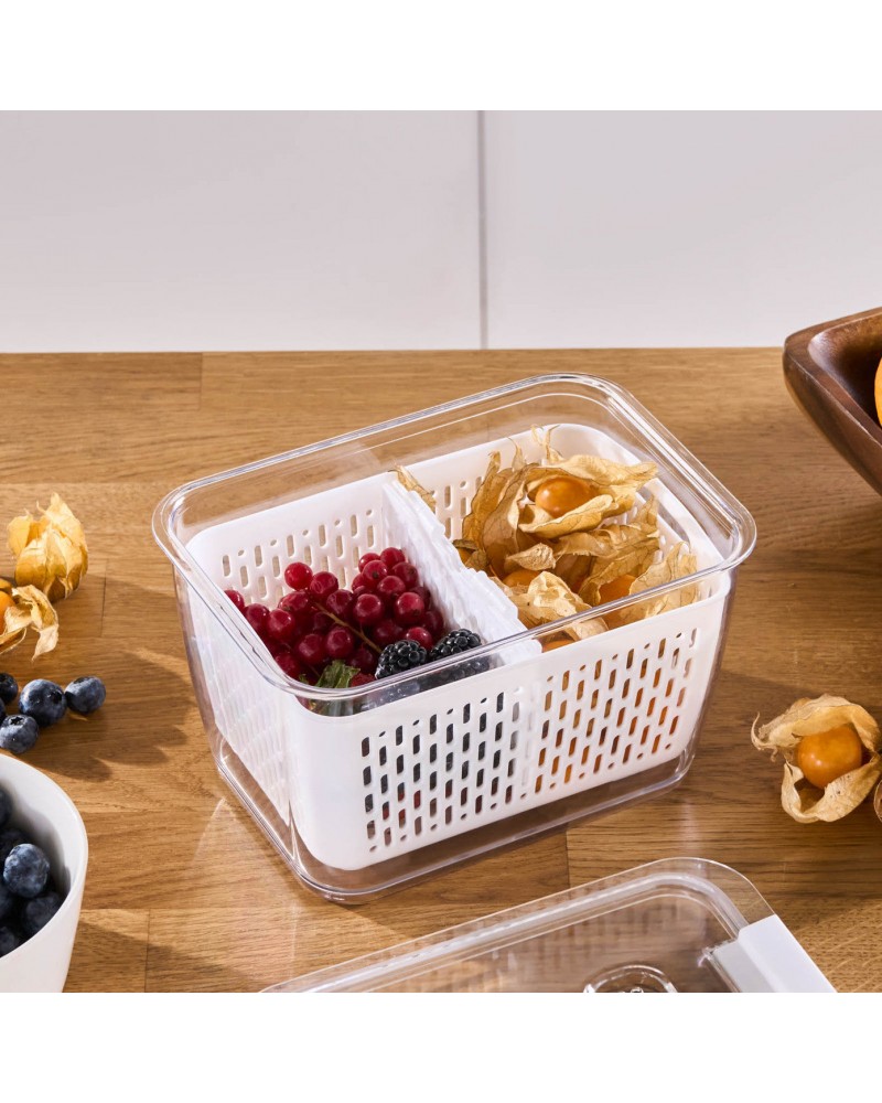 Karaca Citrus Vegetable / Fruit Storage Container, L, White