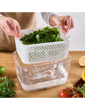 Karaca Citrus Vegetable / Fruit Storage Container, L, White