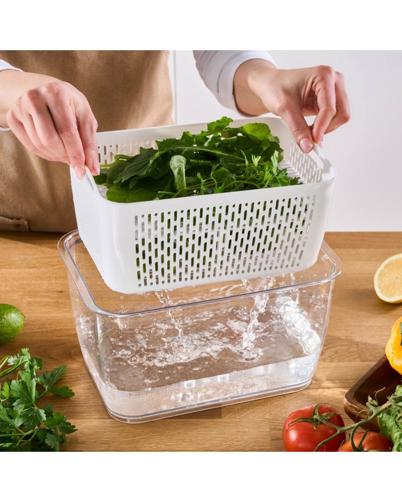 Karaca Citrus Vegetable / Fruit Storage Container, L, White