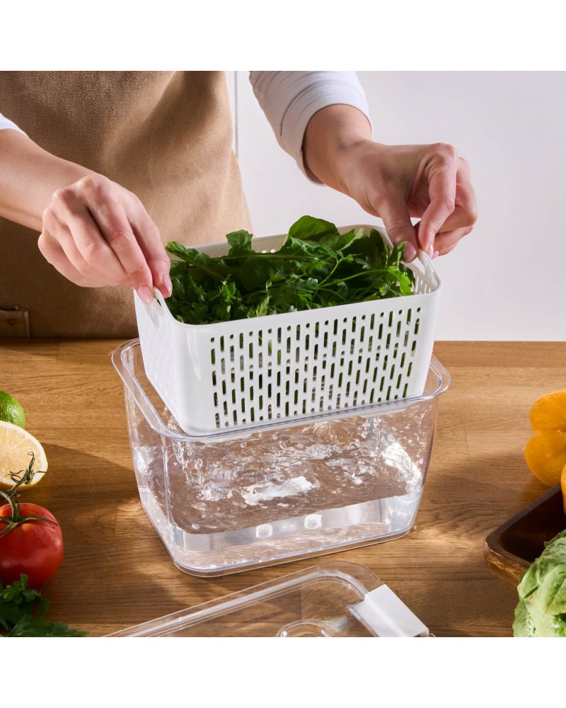 Karaca Citrus Vegetable / Fruit Storage Container, L, White