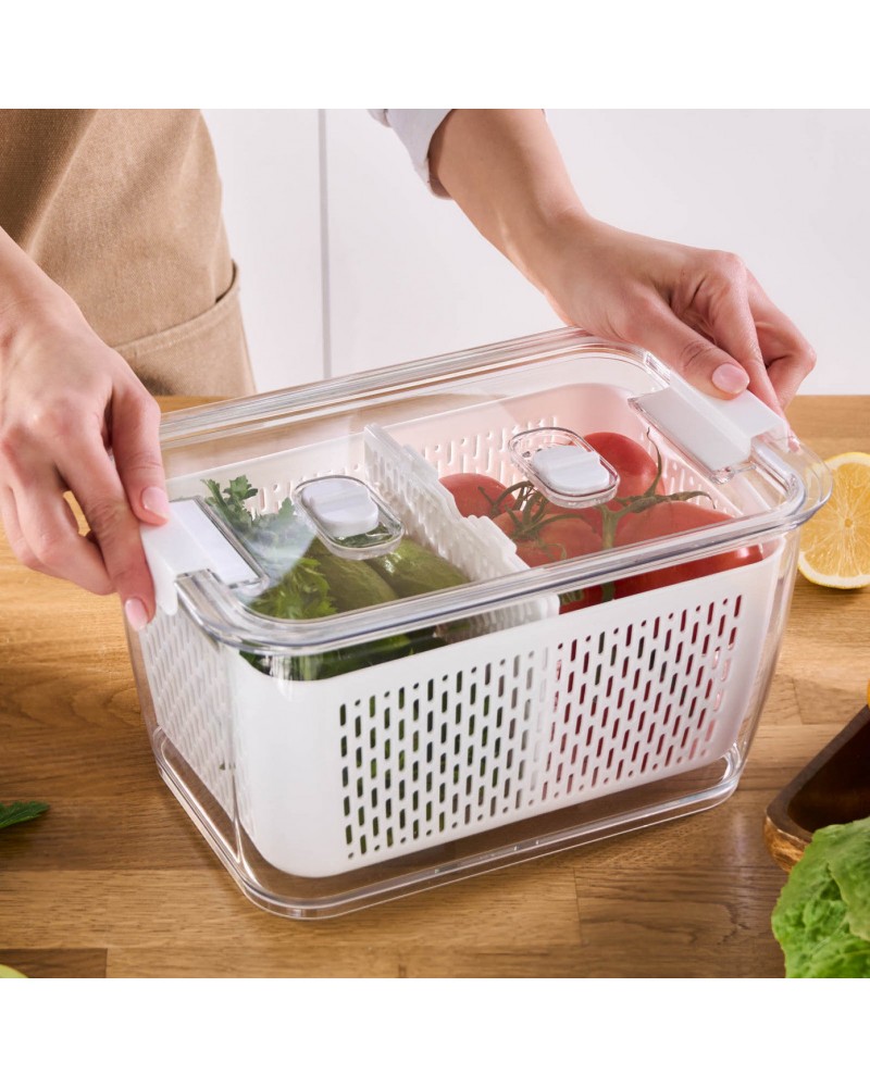 Karaca Citrus Vegetable / Fruit Storage Container, M, White