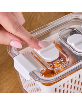 Karaca Citrus Vegetable / Fruit Storage Container, M, White