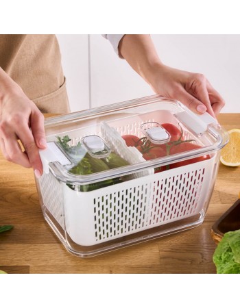 Karaca Citrus Vegetable / Fruit Storage Container, S, White