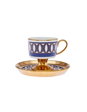 Karaca Hilal 4-Piece Porcelain Turkish Coffee Cup Set, 85ml, Multi