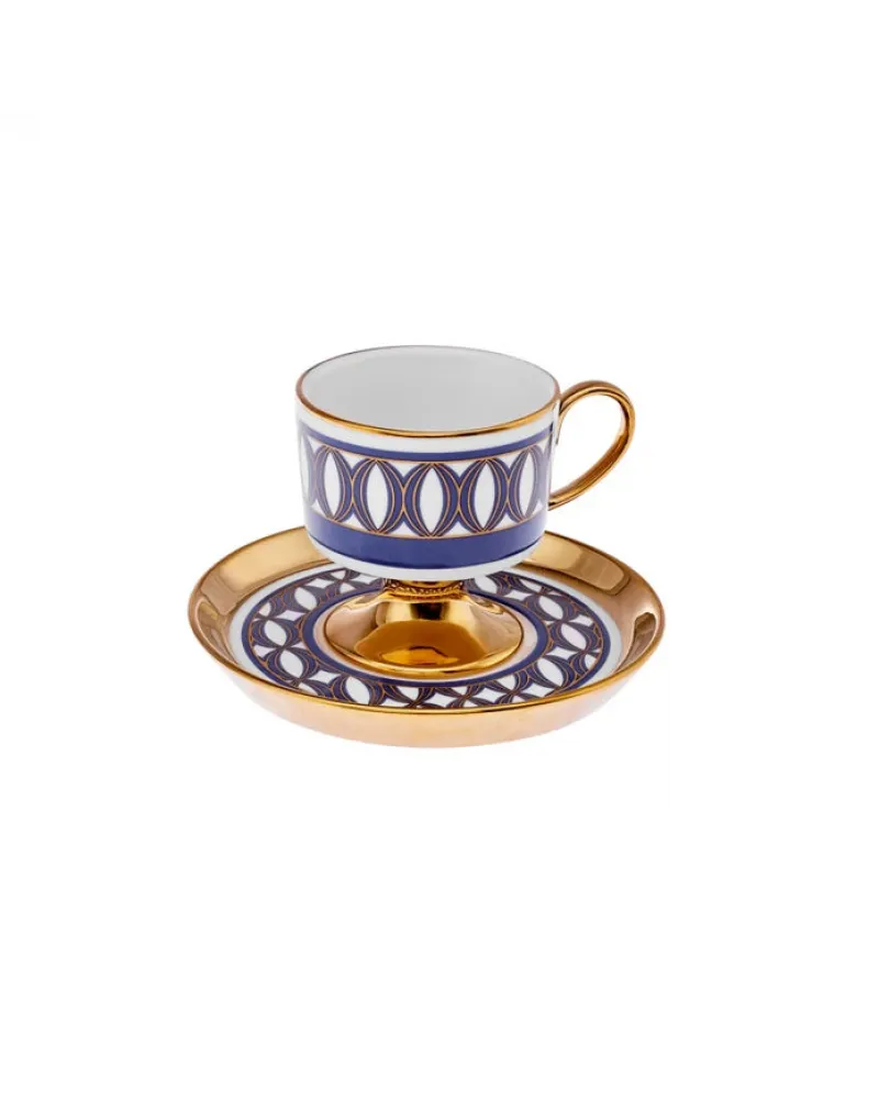 Karaca Hilal 4-Piece Porcelain Turkish Coffee Cup Set, 85ml, Multi Karaca Hilal 4-Piece Porcelain Turkish Coffee Cup Set, 85ml, Multi