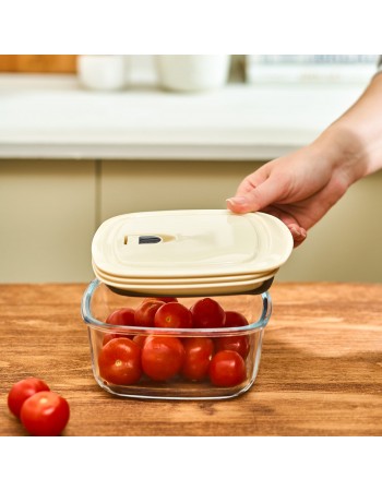 Karaca Cream Vacuum Storage Container, 0.9L