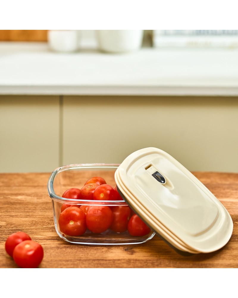 Karaca Cream Vacuum Storage Container, 0.9L