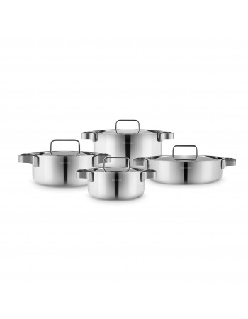 Karaca Powersteel 316+ 3Ply Onyx Stainless Steel Induction Cookware Set, Silver