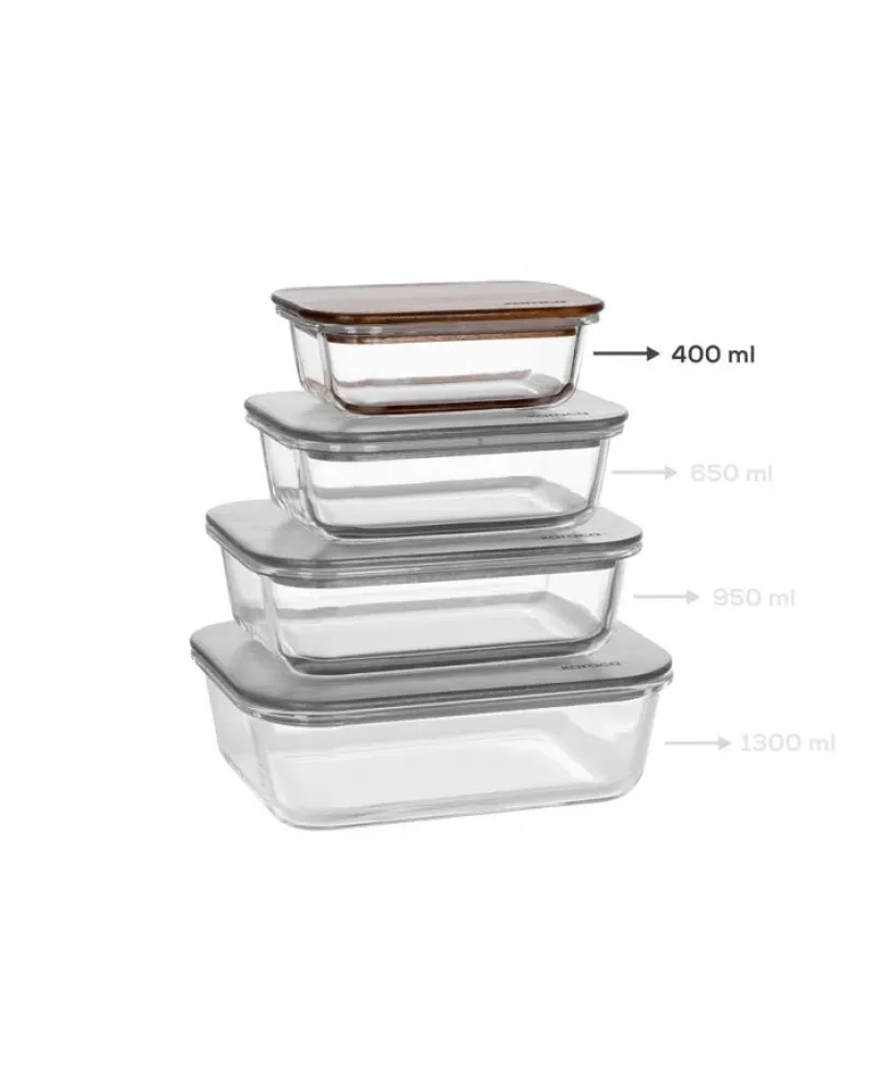 Karaca Karya Acacia Storage Container, 400ml, Clear
