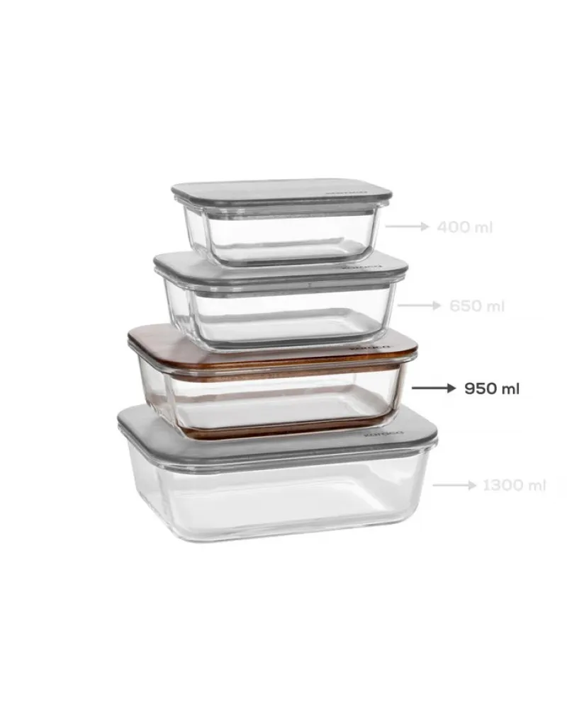 Karaca Karya Acacia Storage Container, 950ml, Clear