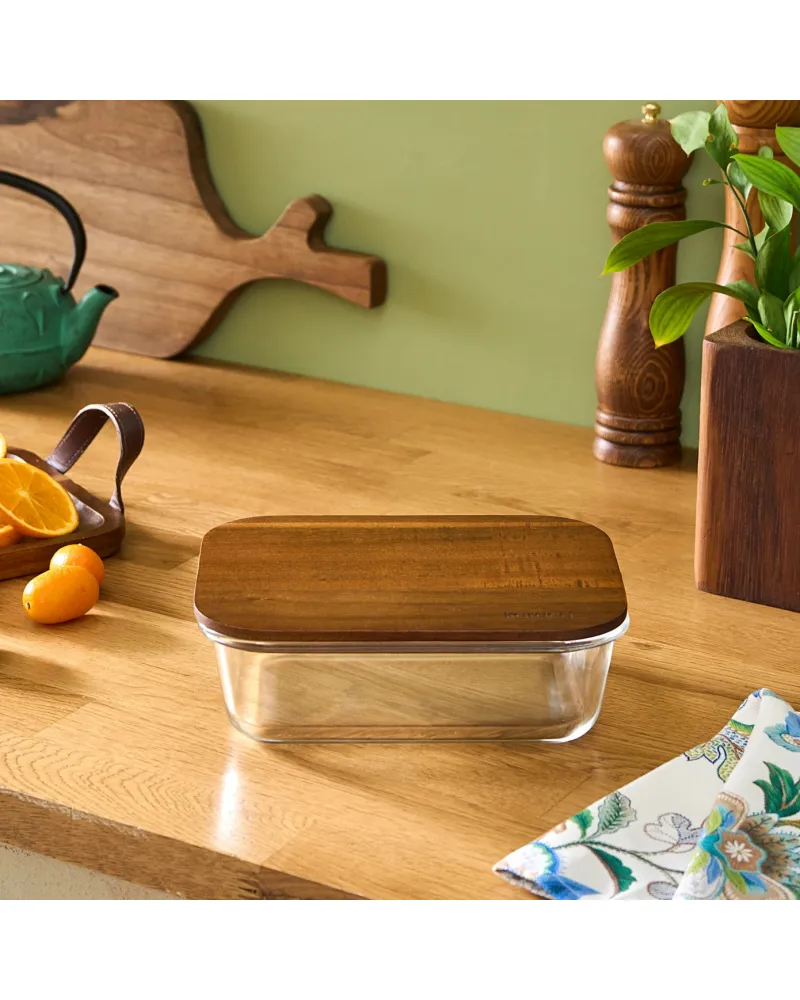 Karaca Karya Acacia Storage Container, 950ml, Clear