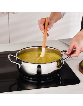 Karaca Emirgan Stainless Steel Stockpot with Lid, 20cm, Silver