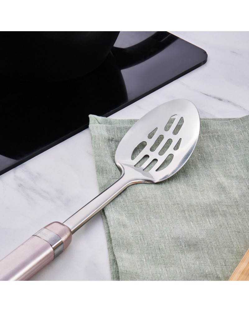 Karaca Mastermaid Slotted Serving Spoon, 32.2x6.5cm, Rose Gold