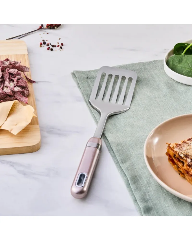 Karaca Mastermaid Slotted Serving Spatula, 33.4x7cm, Rose Gold