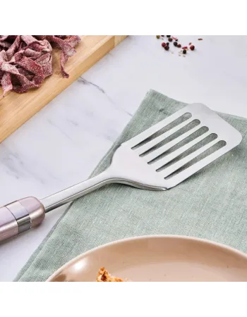 Karaca Mastermaid Slotted Serving Spatula, 33.4x7cm, Rose Gold