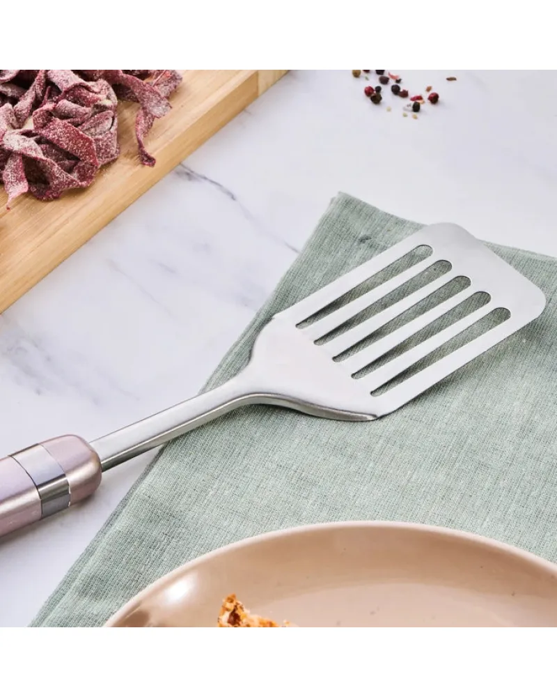 Karaca Mastermaid Slotted Serving Spatula, 33.4x7cm, Rose Gold