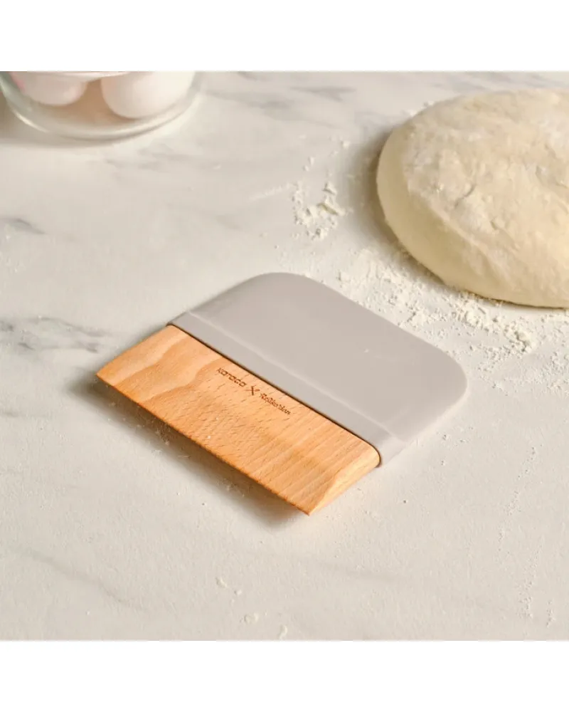 Karaca x Refika Double Sided Wooden Dough Scraper, Gray