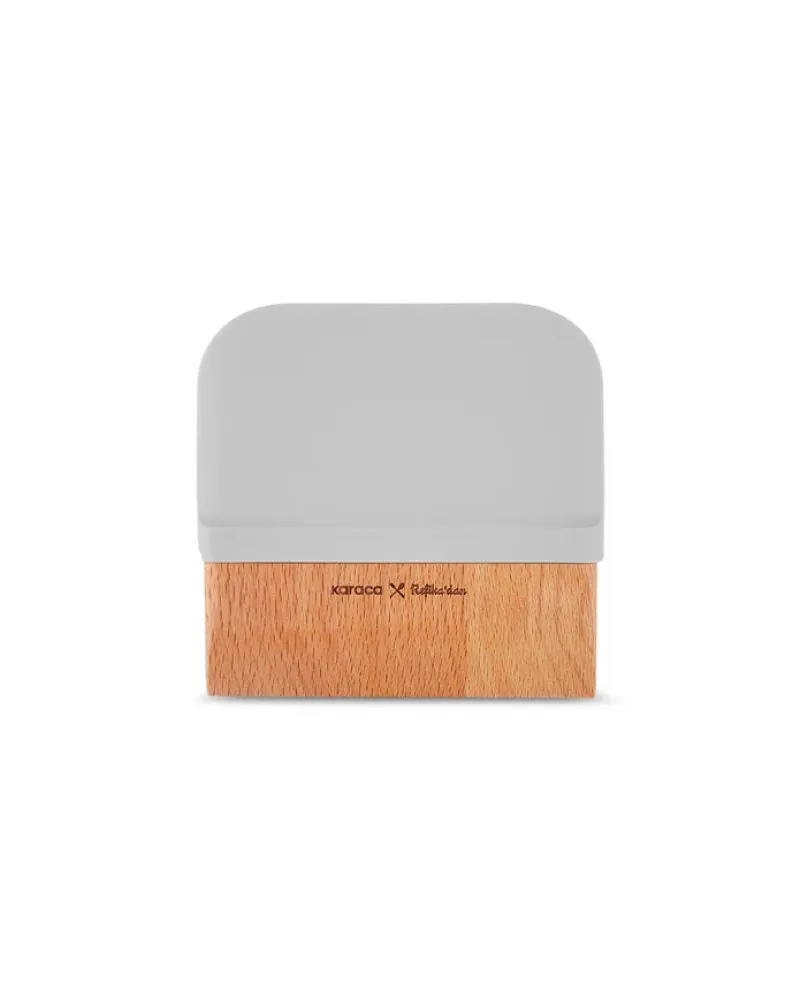 Karaca x Refika Double Sided Wooden Dough Scraper, Gray