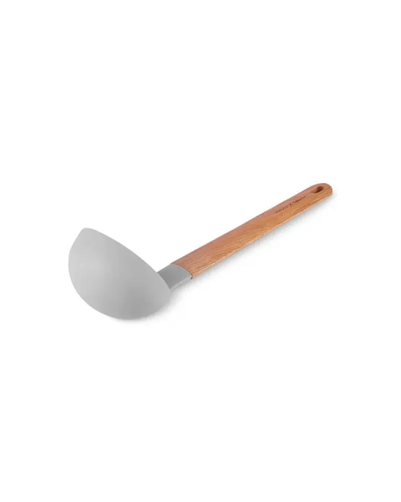 Karaca x Refika Wooden Handle Silicone Ladle, Gray Karaca x Refika Wooden Handle Silicone Ladle, Gray