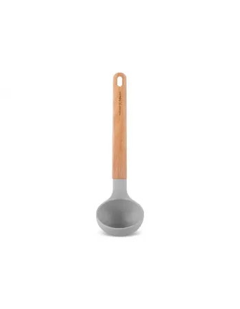 Karaca x Refika Wooden Handle Silicone Ladle, Gray Karaca x Refika Wooden Handle Silicone Ladle, Gray