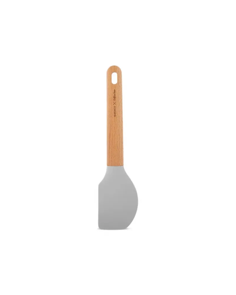 Karaca x Refika Wooden Handle Silicone Spatula, Gray