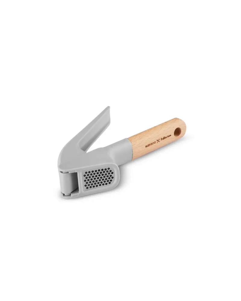 Karaca x Refika Garlic Crusher with Wooden Handled, Gray